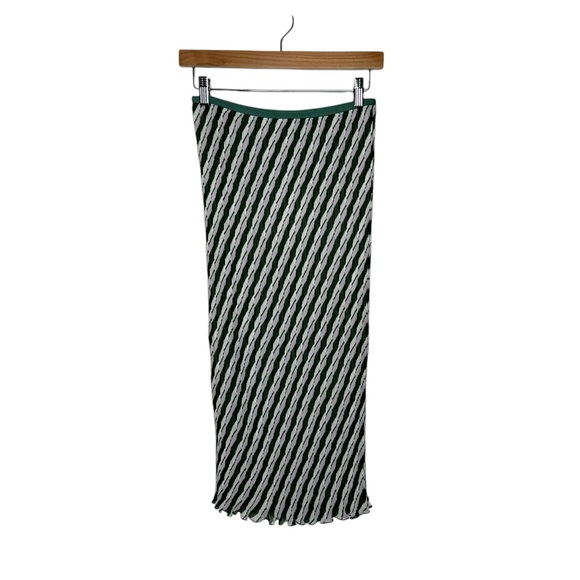 Diane Von Furstenberg | NWT Gwenyth Midi Skirt in Flag Stripe Lavender Fog XS - Picture 3 of 9
